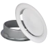 Bouche VMC 125 mm Réglable en Acier Blanc Laqué - Insufflation - Durable et Élégante - VMC Simple et Double Flux - Installation Mur ou Plafond - DN125