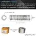 DOMUX Tuyau Ventilation 100 mm en Aluminium pour Hotte Aspirante, Gaine Ventilation Flexible de 102 mm x 3 m pour Extracteur d'Air, Conduit VMC DN100