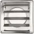 Grille Ventilation Inox 100 mm pour Hotte, Extracteur et Sèche-Linge - Filet Anti Insectes - Anti-Retour - Résistance Intempéries - 148x148mm - DN100
