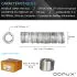 DOMUX Tuyau Ventilation 150 mm en Aluminium pour Hotte Aspirante, Gaine Ventilation Flexible de 152 mm x 3 m pour Extracteur d'Air, Conduit VMC DN150