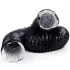 DOMUX Tuyau Ventilation 125 mm en PVC pour hotte aspirante, Gaine de Ventilation Flexible en Aluminium 127 mm x 3 m, Evacuation pour Extracteur d'Air
