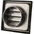 Grille Ventilation 150 mm Inox Haute Qualité - Hotte, Extracteur, Sèche-Linge, VMC - Filet Anti Insectes - Résistance Intempéries - 185x185mm - DN150